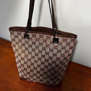 Vintage Gucci Canvas Bucket Bag